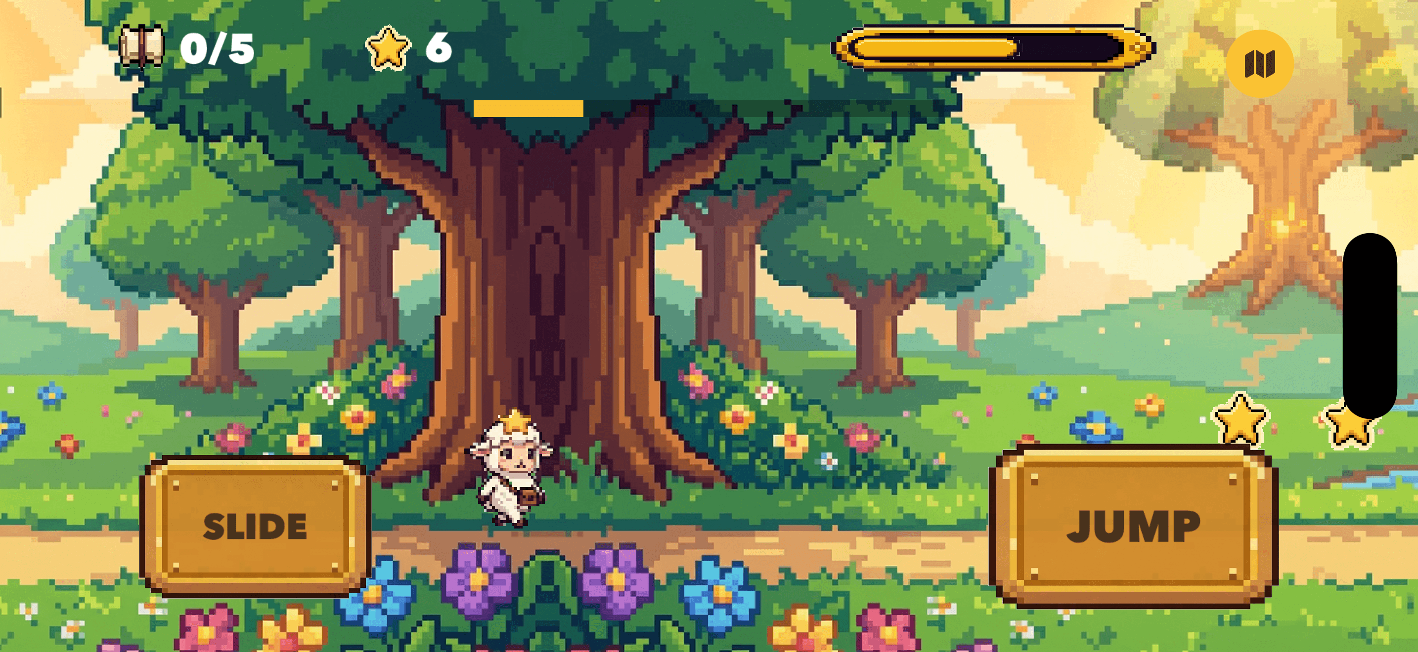 Running through the garden world