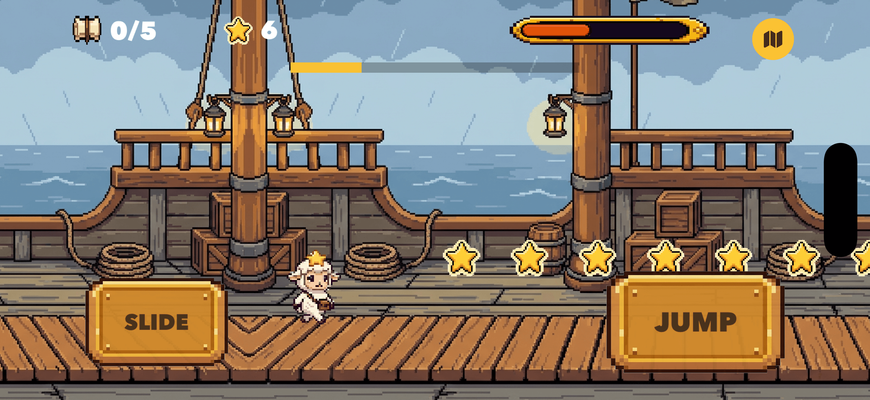 Collecting golden scrolls aboard the ark