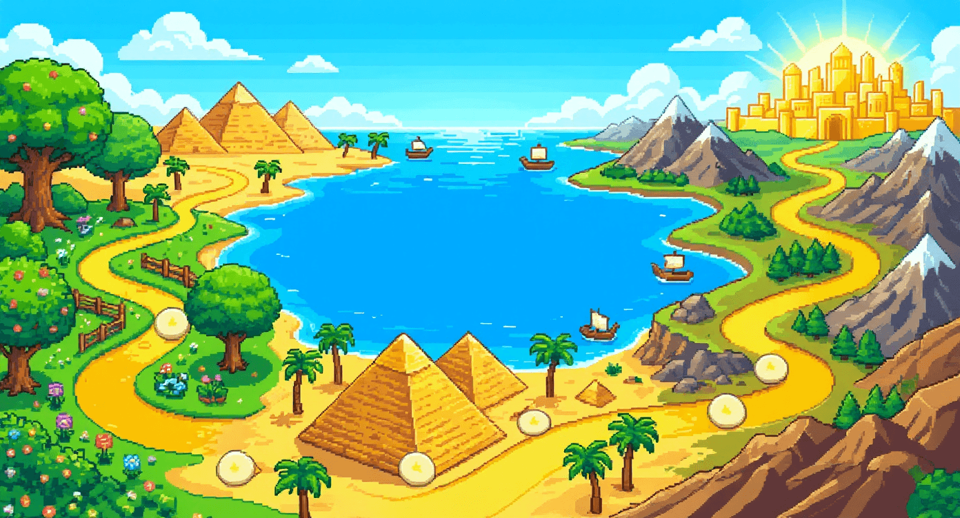 The Bible timeline — a marked golden path from the garden to the golden city