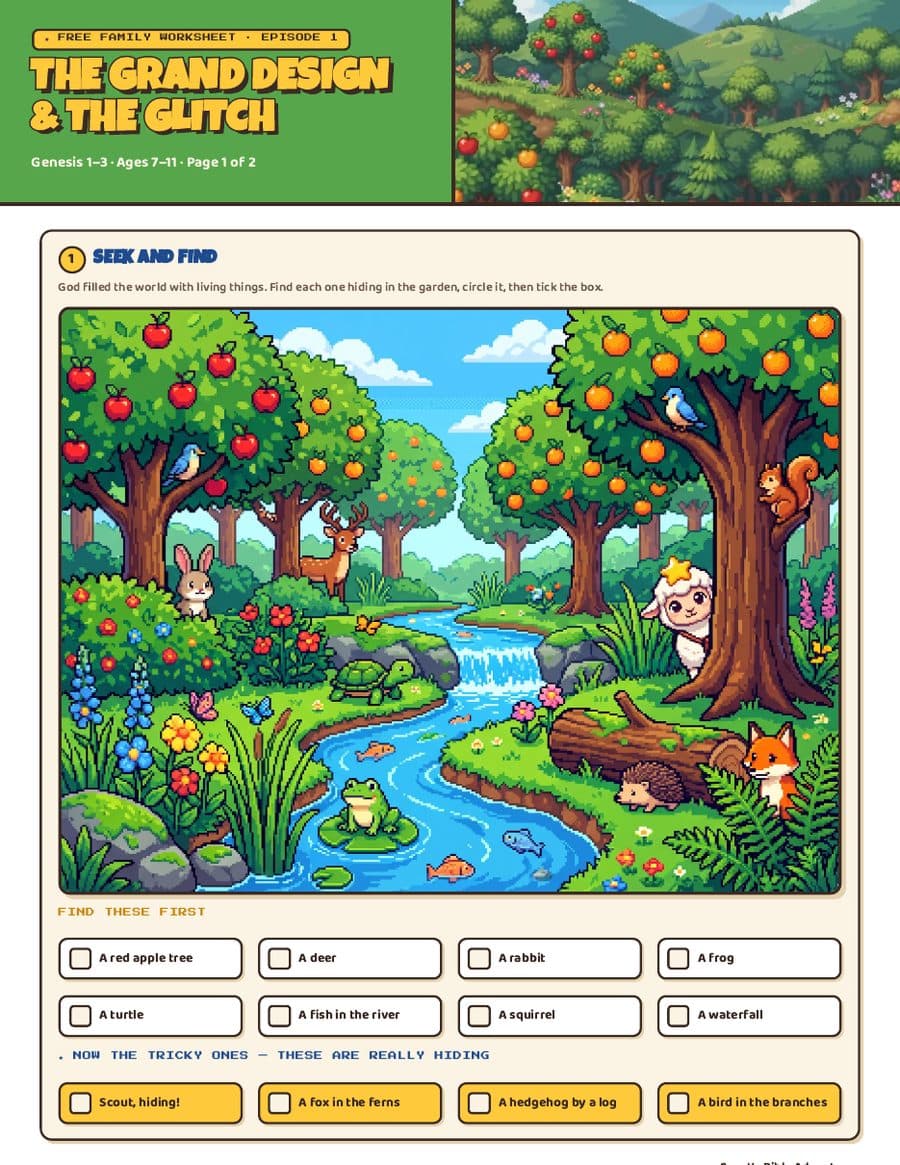 The free family worksheet